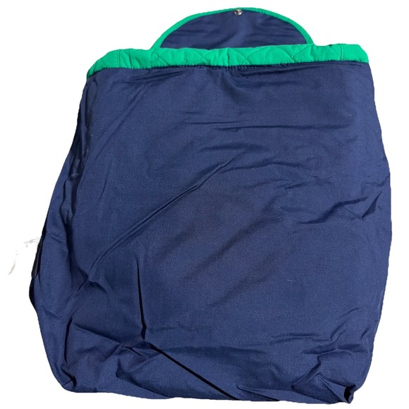 NWT Hollister Y2K Vintage Retro 00's Green Quilted Drawstring Backpack Blue Logo - Picture 7 of 9